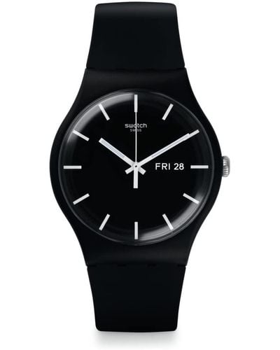 Swatch New Gent Bio-sourced Mono Black Again Quartz Watch