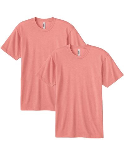 American Apparel Tri-blend Track T-shirt - Pink