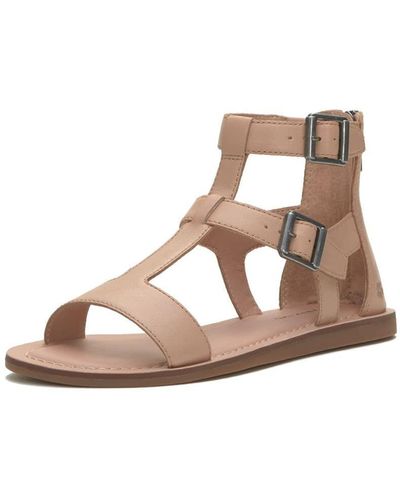 Lucky Brand Brelin Caged Sandal Flat - Natural