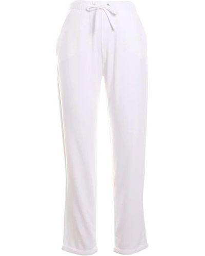 Majestic Filatures French Terry Drawstring Pant With Cuff - White