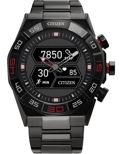 Citizen Cz Smart Pq2 Hybrid Smartwatch With Youq Wellness App Featuring Ibm Watson® Ai And Nasa Research - Black