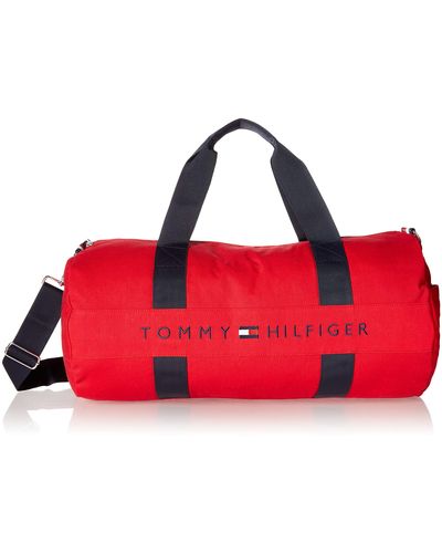 Tommy Hilfiger Jackson Canvas Duffle Bag - Red