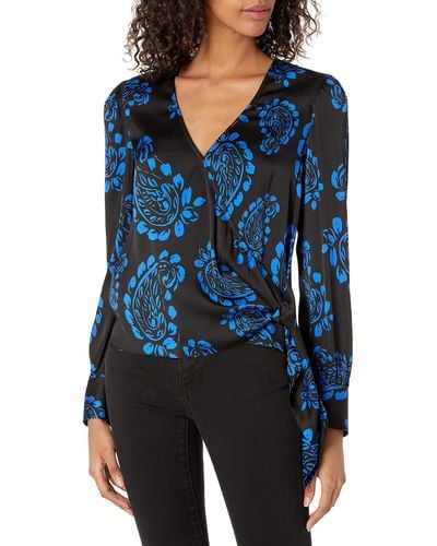 MILLY Tossed Paisley Top - Blue