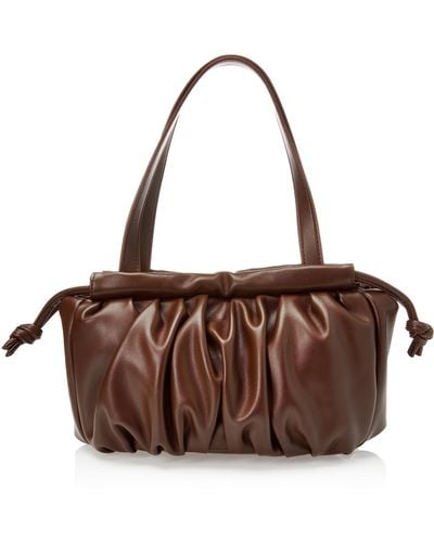 The Drop Shanae Scrunch Bag With Drawstring Closure - Brown