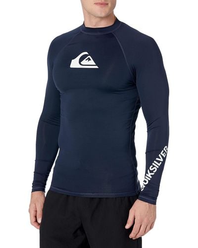 Quiksilver All Time Long Sleeve Rashguard Surf Rash-Guard-Shirt - Blau