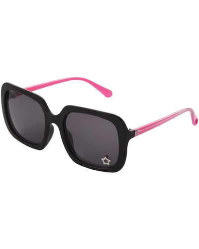 Betsey Johnson In The Details Square Sunglasses - Black