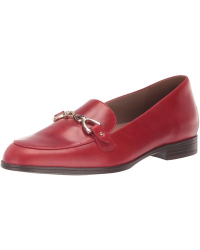 Naturalizer S Gala Classic Slip On Loafer Red Leather 6 W