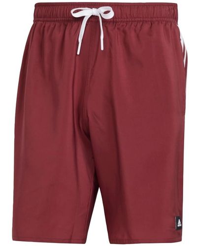 adidas Standard 3-stripes Classic Swim Shorts - Red