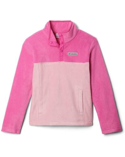 Columbia Youth Steens Mountain 1/4 Snap Fleece Pull-over - Pink