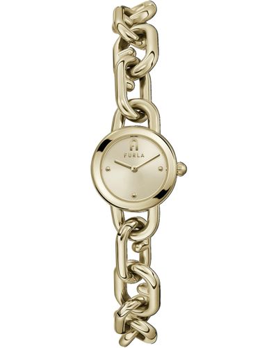 Furla Stainless Steel Gold Tone Bracelet Watch - Metallic
