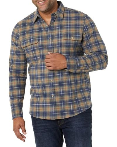 Goodthreads Slim-fit Long-sleeved Stretch Flannel Shirt - Gray