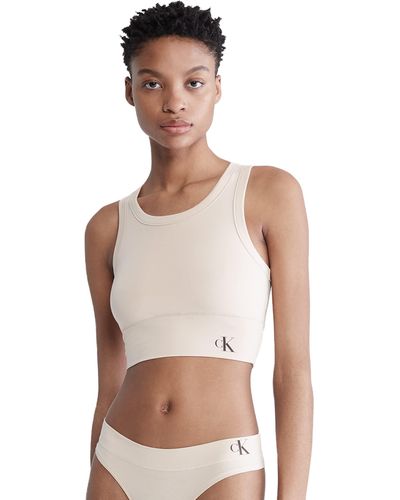 Calvin Klein Naturals Cotton Stretch Flex Tank - White