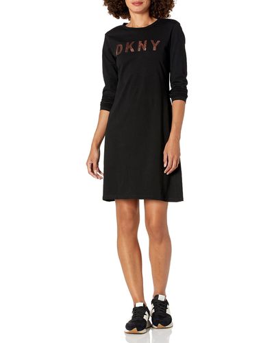 DKNY Logo T-shirt Dress - Black