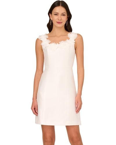 Adrianna Papell Mikado Cocktail Dress - White