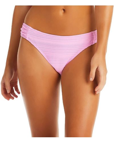 Jessica Simpson Standard Side Shirred Bikini Bottom - Pink