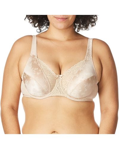 Playtex Womens Secrets Love My Curves Signature Floral Underwire Us4422 Full Coverage Bra - Natural