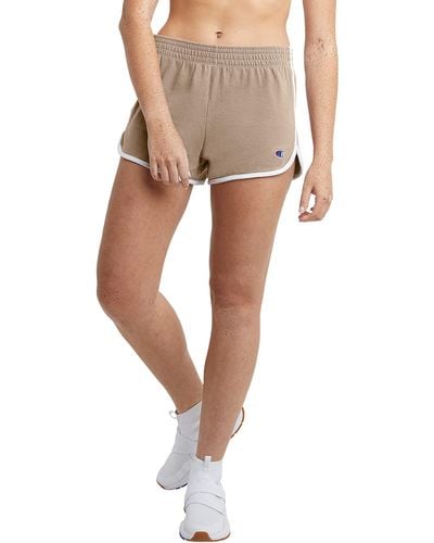 Champion , Gym, Mid-rise, Comfortable Athletic Shorts For , 2.5", Country Walnut/white, X-large - Natural