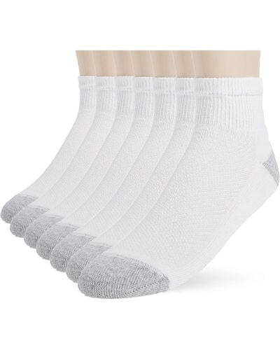 Hanes Mens Freshiq X-temp Comfort Cool Ankle Socks - White