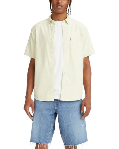 Levi's Classic 1 Pocket Short Sleeve Button Up Shirt - Blue