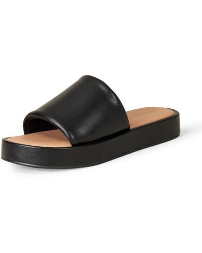 Amazon Essentials Slide Flatform Sandal - Black
