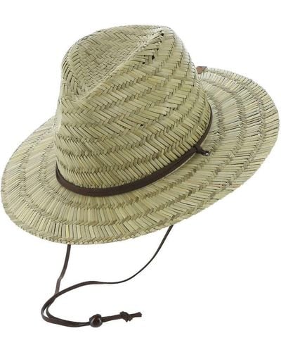 Quiksilver Mens Jettyside 2 Protection Lifeguard Straw Sun Hat - Green
