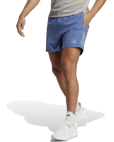 adidas Own The Run Heather 7 Shorts - Blue