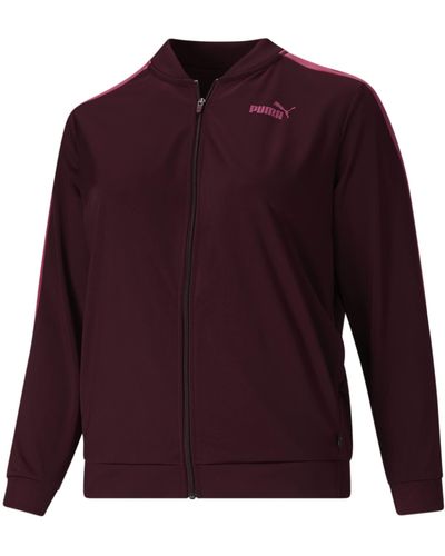 PUMA Tricot Zip Front Jacket - Purple