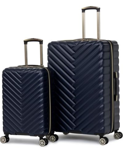 Kenneth Cole Madison Square Lightweight Hardside Chevron Expandable Spinner Luggage - Blue