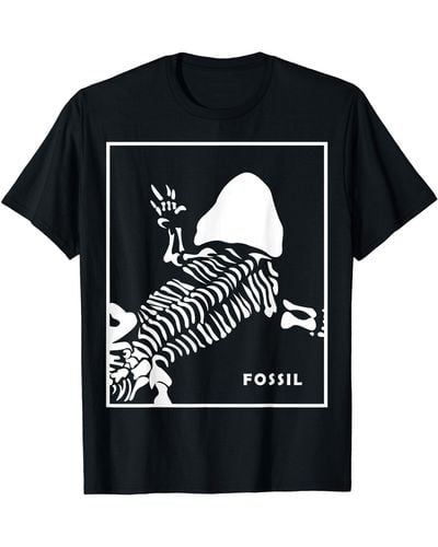 Fossil /skeleton T-shirt - Blue