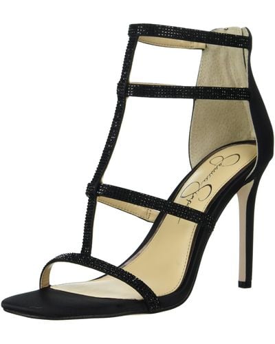 Jessica Simpson Oliana Embellished Heeled Sandal - Black