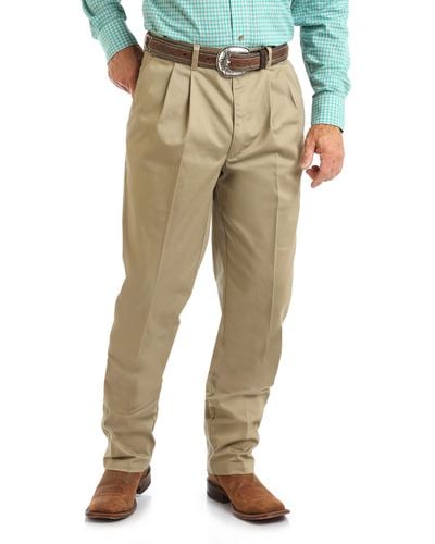 Wrangler Big & Tall Riata Pleated Relaxed Fit Casual Pant Unterhose - Natur
