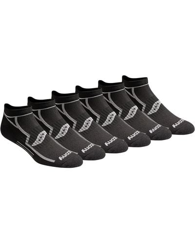 Saucony Multi-pack Bolt Performance Comfort Fit No-show Socks - Black
