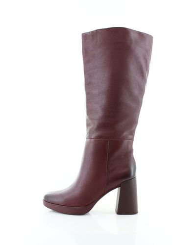 Naturalizer Gen N Align Wide Calf Knee High Boot Cabernet Sauvignon Red Leather 9 M - Brown