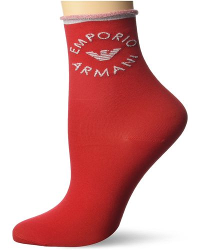Emporio Armani Short Socks - Red