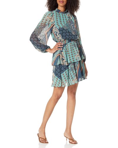 Laundry by shelli segal floral best sale print mock neck maxi dress
