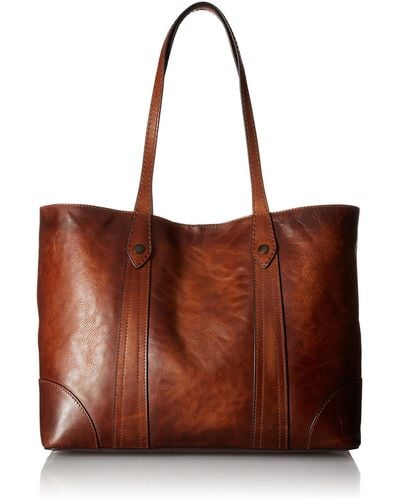 Frye Womens Melissa Shopper Shoulder Handbag - Brown