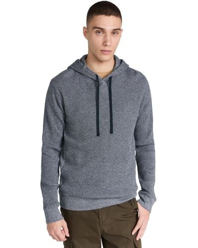 Vince S Mouline Thermal P/o Hoodie - Blue