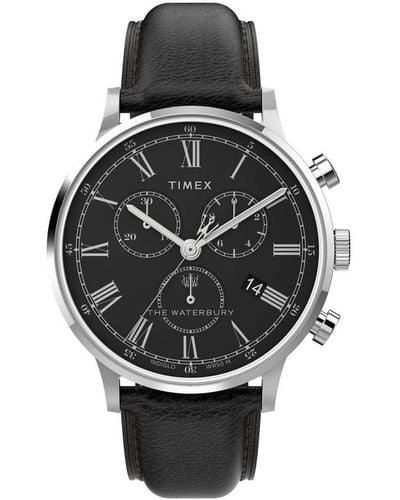 Timex Waterbury Classic Chrono 40mm Tw2u88300vq Quartz Watch - Black