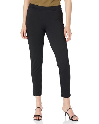 Nanette Lepore Womens Pull On Leggings With Pleather Pocket Trim Business Casual Pants - Black