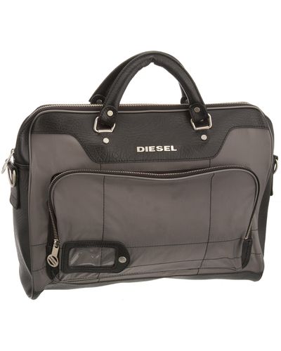 DIESEL On The Road Again New Red Eye Briefcase,charcoal Grey,one Size - Gray