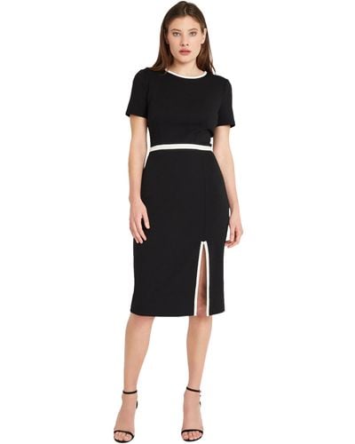 Donna Morgan Slit Contrast Binding Detail | Multi Occasion Dress For - Black
