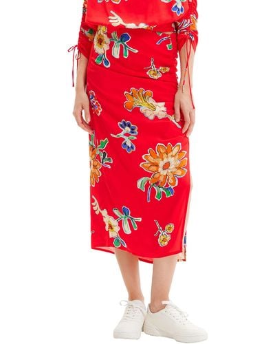 Desigual Fal_Crimea 3000 Skirt - Rojo