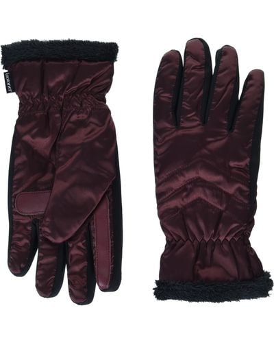 Red Isotoner Gloves for Women | Lyst