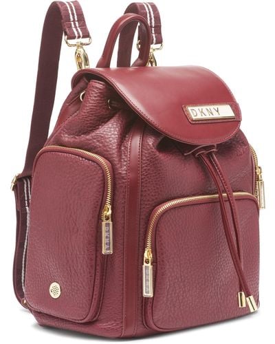 DKNY Backpack Softside Carryon Luggage - Red