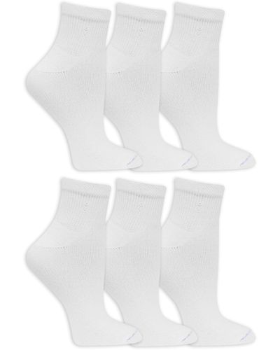 Dr. Scholls 4 6 Pair Packs Non-binding Comfort And Moisture Agement - White