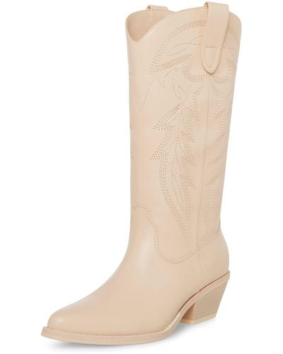 Madden Girl Redford Western Boot - Natural