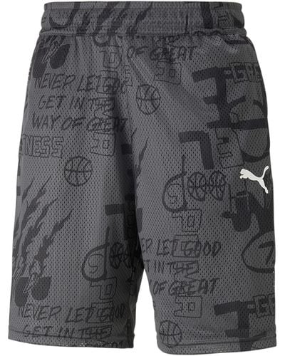 PUMA Practice All Over Print 9" Shorts - Gray