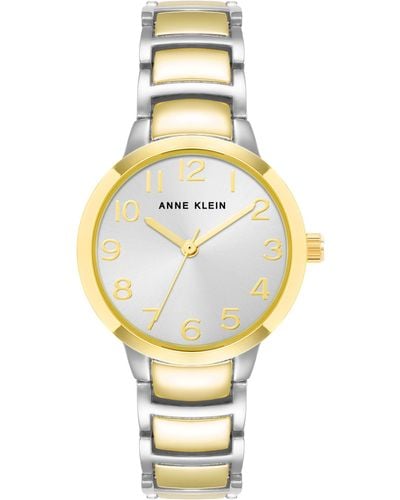 Anne Klein Easy To Read Dial Bracelet Watch - Metallic