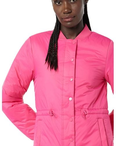 Amazon Essentials Waist Padded Bomber Jacket - Pink
