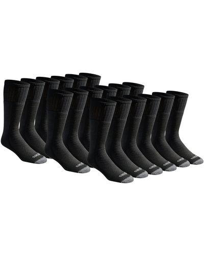 Dickies Multi-pack Cotton Blend Cushioned Work Crew Length Tube Socks - Black